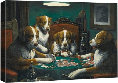 ポーカーをする犬 レプリカのゲームマスター